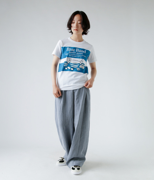 R.e.d.M.コットンTシャツ L ミントグリーン オールドマンズテイラー R & D.M.Co- オールドマンズテーラー コットン ブルー バンド T