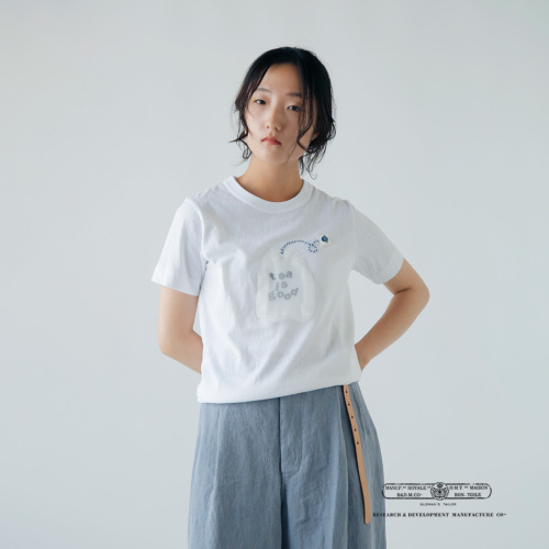 R&D.M.Co- DOROTHY半袖Ｔシャツ グレー オールドマンズテーラー R & D.M.Co- オールドマンズテーラー コットン ティータイム