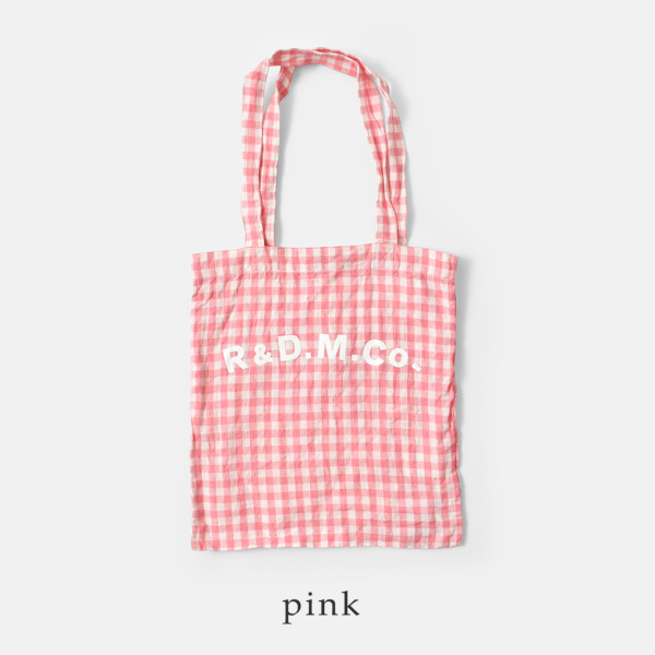 R & D.M.Co- オールドマンズテーラー リネン ギンガムチェック トート