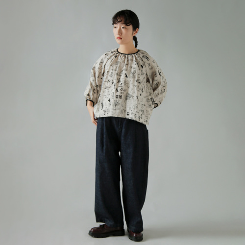 R & D.M.Co- オールドマンズテーラー リネン グラフィティ プリント