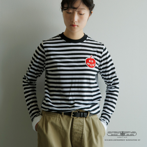 kaos様用・マントルピース R & D.M.Co- オールドマンズテーラー ガーゼ ボーダー アップルパッチ