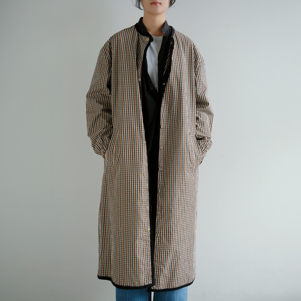 R & D.M.Co- コットン ガンクラブチェック ロングコート