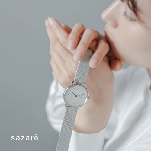 sazare サザレ ステンレス スチール ストラップ シルバー メッシュ