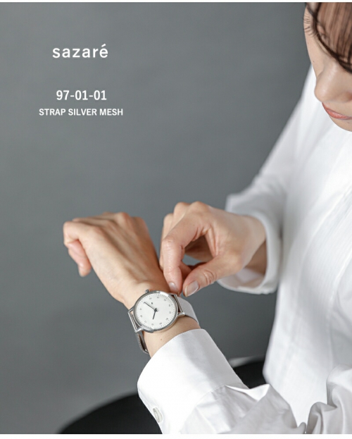 sazare サザレ ステンレス スチール ストラップ シルバー