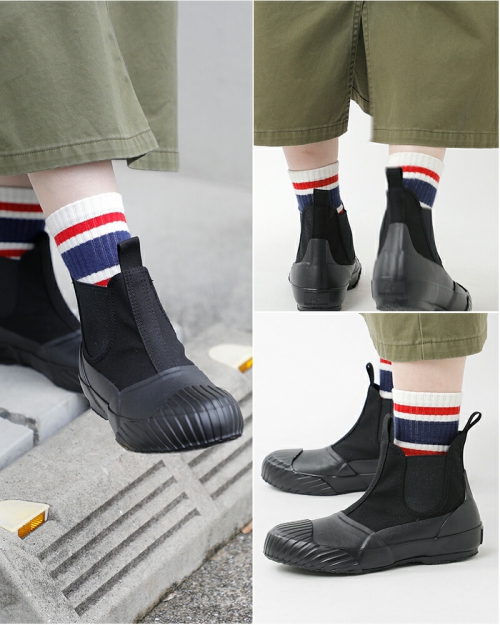 Moonstar ムーンスター キャンバス × ラバー サイドゴア ブーツ