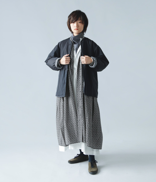 TOUJOURS ユーティリティ ジャケット Silky PL Flower Jacquard Cloth ...