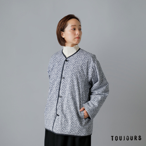 TOUJOURS コットンリネンジャケット　1 トゥジュー TOUJOURS トゥジュー ヴィンテージ フラワー プリント コットン