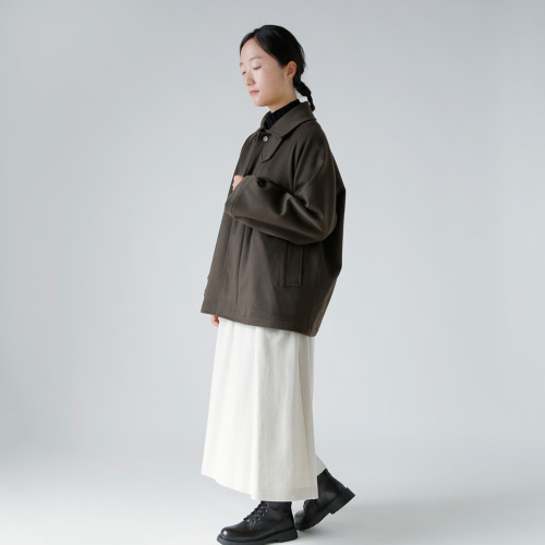 TOUJOURS トゥジュー ビーバー フィニッシュド ウール カシミヤ コート