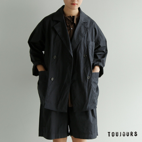 TOUJOURS トゥジュー ガーメントダイコットン ストレッチギャバジン