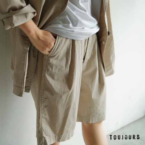 TOUJOURS トゥジュー ガーメントダイコットン ストレッチギャバジン TOUJOURS トゥジュー ガーメントダイコットン ストレッチギャバジン