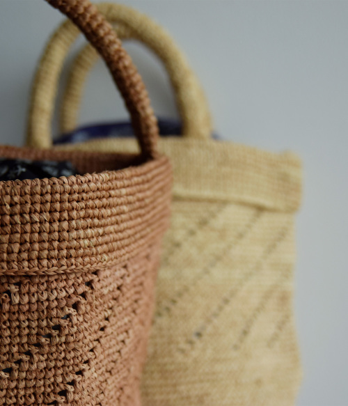 maison de soil メゾン ド ソイル RAFFIA ONE HANDLE BARREL BAG