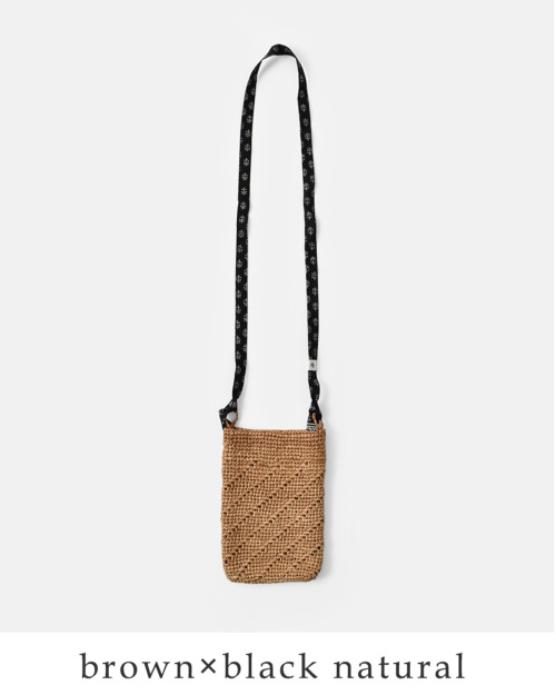 maison de soil メゾン ド ソイル RAFFIA PHONE HOLDER BAG ラフィア