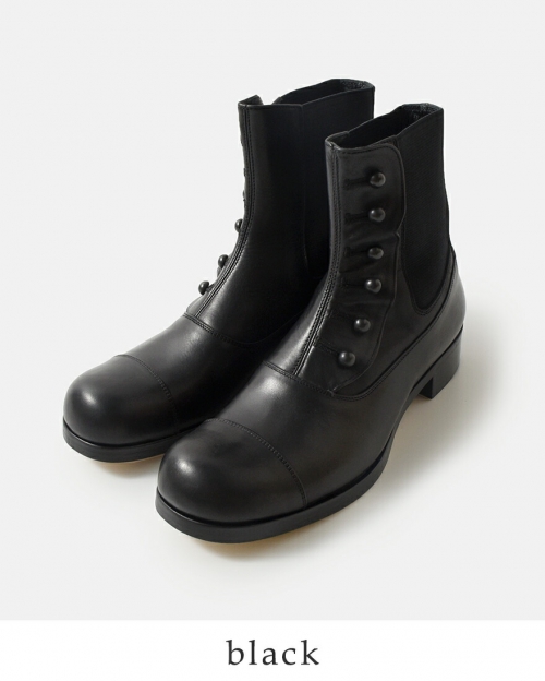 BEAUTIFUL SHOES ビューティフルシューズ レザー ボタンド サイドゴア ブーツ b-sidegore-boots-mt  【サイズ交換初回無料】 | iroma..aranciato