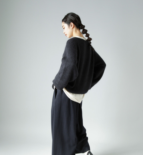 Olde H & Daughter(オールドエイチアンドドーター)シルクモヘアニットプルオーバー“SILK MOHAIR KNITWEAR”  bk002 | iroma..aranciato