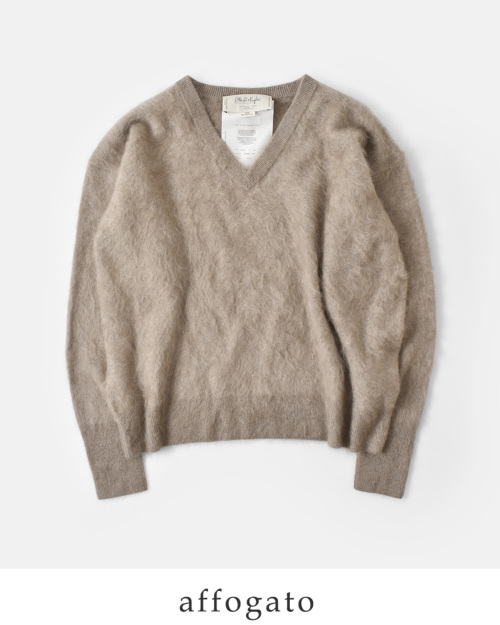 Olde H & Daughter オールドエイチアンドドーター ファー カシミヤ Vネック ニット プルオーバー “FAR CASHMERE V  P/O” bk003-f | iroma..aranciato