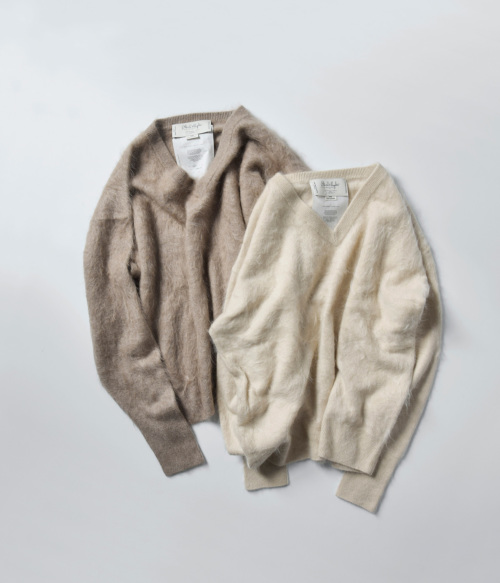 Olde H & Daughter オールドエイチアンドドーター ファー カシミヤ Vネック ニット プルオーバー “FAR CASHMERE V  P/O” bk003-f | iroma..aranciato