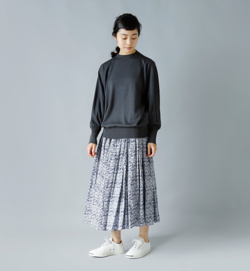 Olde H & Daughter(オールドエイチアンドドーター)シルクプレインステッチクルーネックニットプルオーバー“SILK PLAIN  STICH CREW NECK KNITWEAR” bk004 | iroma..aranciato