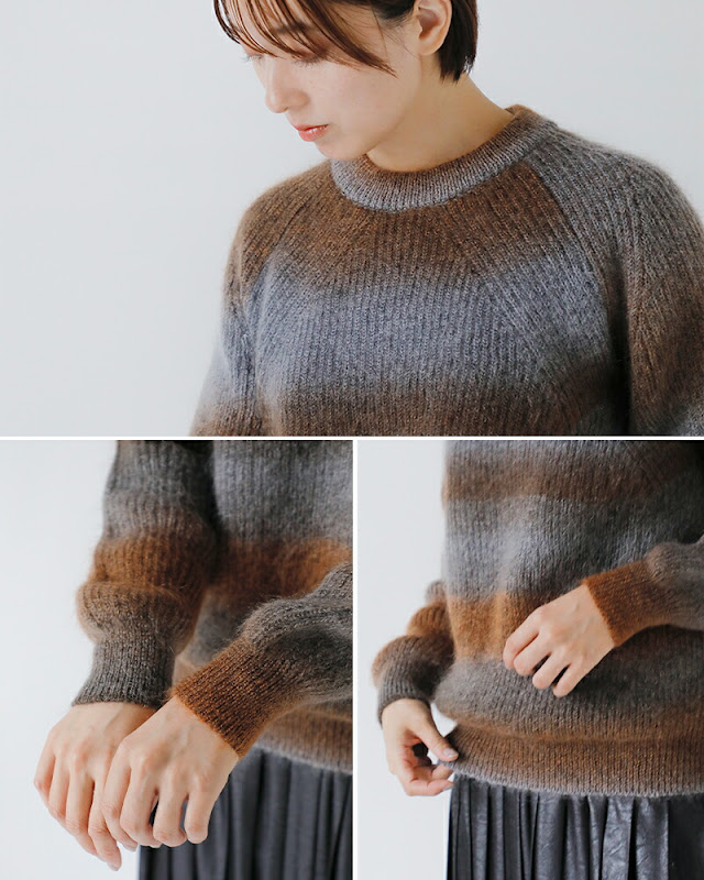 BATONER バトナー モヘア クルーネック ニット プルオーバー “MOHAIR
