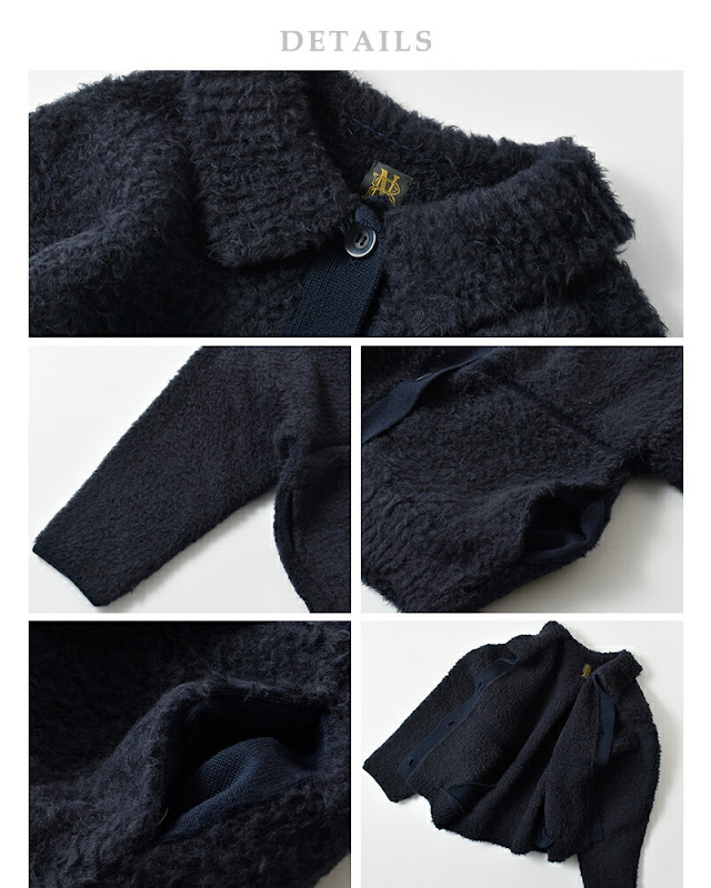 BATONER バトナー シェットランド ボア ポロ カーディガン “SHETLAND