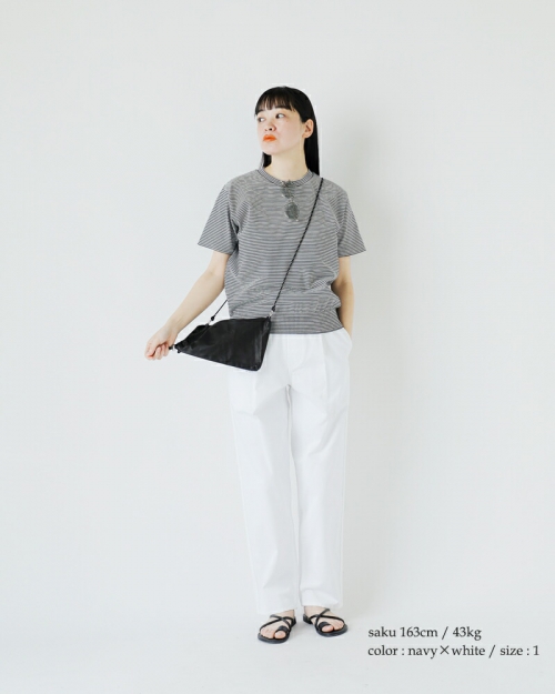 BATONER◆Tシャツ/FREE/リネン/GRY/BN-23SL-065// BATONER バトナー メリヤスコットンTシャツ 半袖 パックTEE