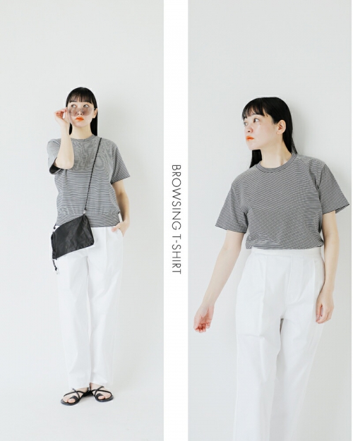 BATONER BROWSING T-SHIRT 3 ホワイト BATONER バトナー ブラウジング 半袖 Tシャツ “BROWSING T-SHIRT