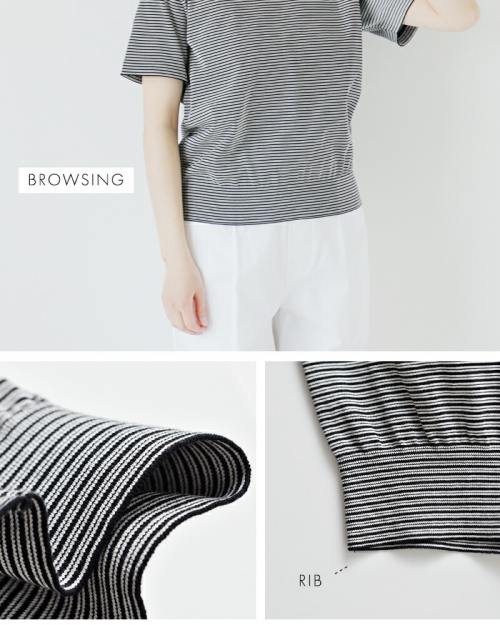 25SS BATONER アローズ別注 browsing tシャツ 2 ボーダー BATONER バトナー ブラウジング 半袖 Tシャツ “BROWSING T-SHIRT” bn