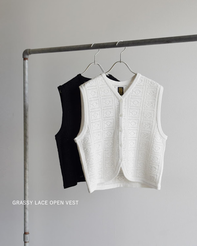 BATONER バトナー グラッシーレース オープン ベスト “GRASSY LACE