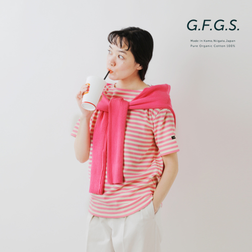 G.F.G.S. ジーエフジーエス ボーダーTシャツ ボートネック 半袖