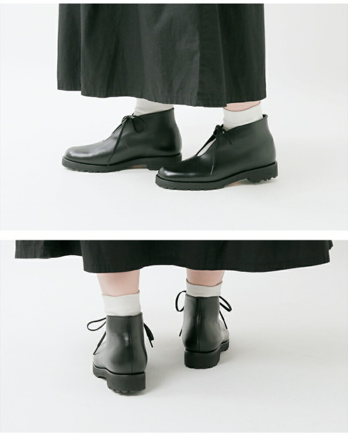 chausser ショセ 防水加工 カウレザー タンクソール Uカット ブーツ c