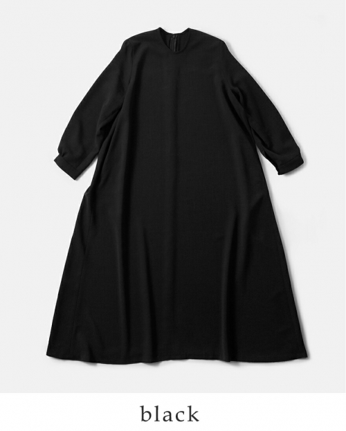 美品 ノーコントロールエア ロングワンピース 長袖 ギャザー ブラック 黒 NO CONTROL AIR ノーコントロールエアー ドレープカルゼ 袖口