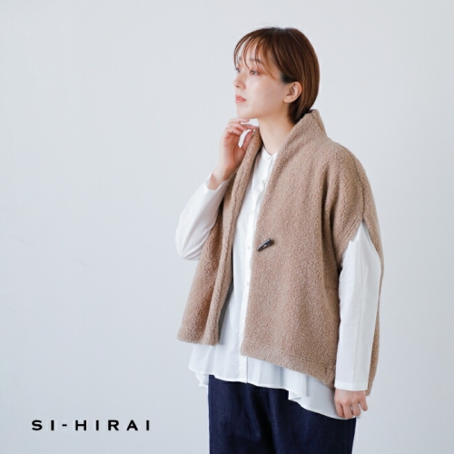 SI-HIRAI スーヒライ シープ ボア パイル ラップ ジレ chaw25-4812-kr