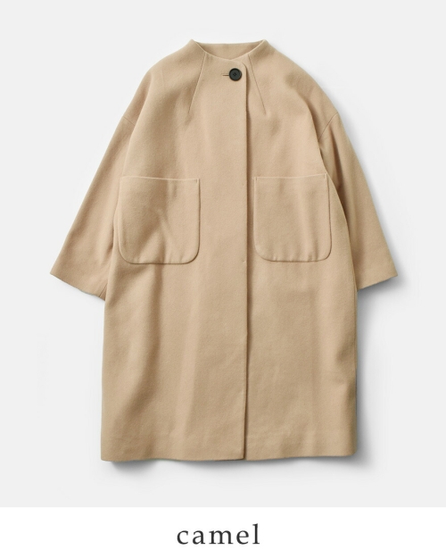 SI-HIRAI スーヒライ スペシャルメルトン ラウンドネック コート