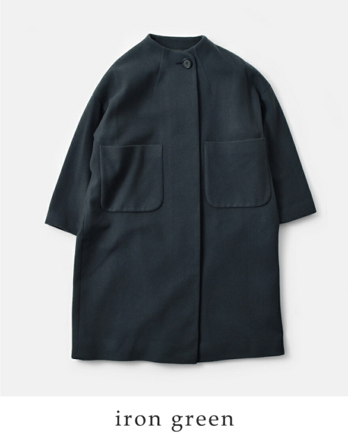 SI-HIRAI スーヒライ  スペシャルメルトン ラウンドネック コート chaw25-4815-tr 2025aw新作 レディース クーポン対象 SI-HIRAI スーヒライ スペシャルメルトン ラウンドネック コート