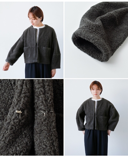 SI-HIRAI スーヒライ シープ ボア パイル ショートジャケット chaw25