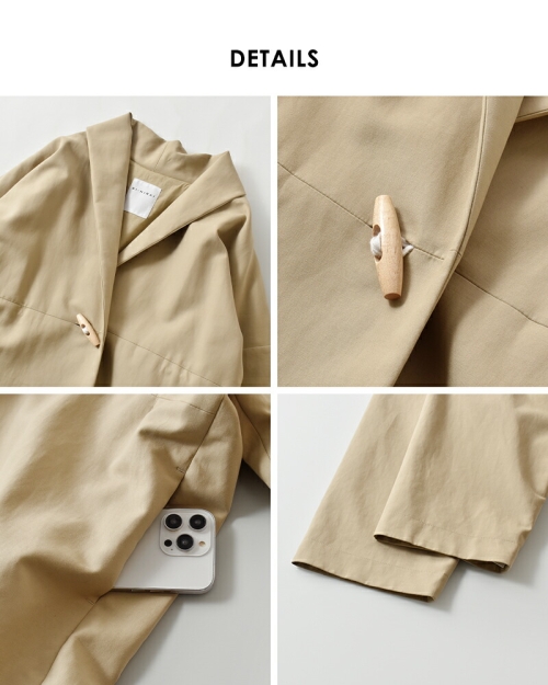 SI-HIRAI スーヒライ コットンダブルクロス ローブ コート