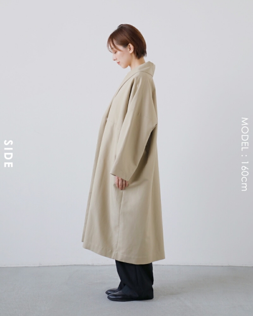 SI-HIRAI スーヒライ コットンダブルクロス ローブ コート