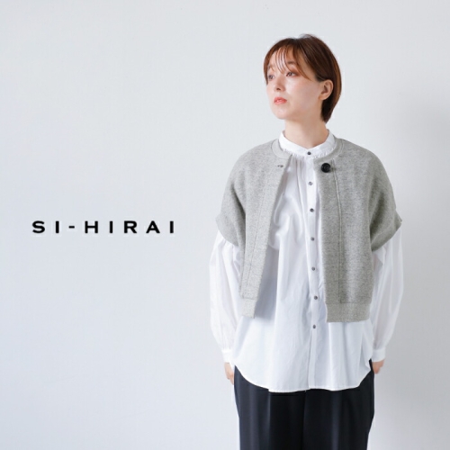 スーヒライ SI-HIRAI コットンフリース ショートスリーブ プルオーバー chaw25-6010  レディース 2025aw新作 SI-HIRAI スーヒライ コットンフリース ショートスリーブ プル