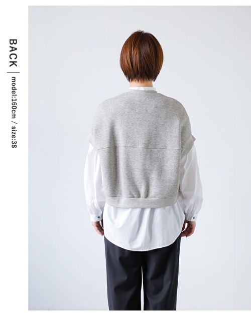 スーヒライ SI-HIRAI コットンフリース ショートスリーブ プルオーバー chaw25-6010  レディース 2025aw新作 SI-HIRAI スーヒライ コットンフリース ショートスリーブ プル