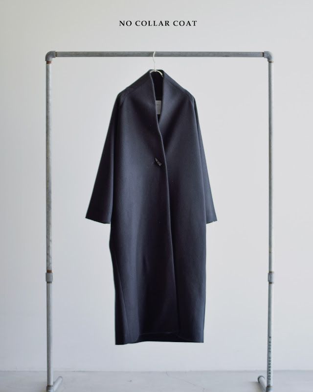 SI-HIRAI スーヒライ スペシャルメルトン ノーカラー ロングコート NO
