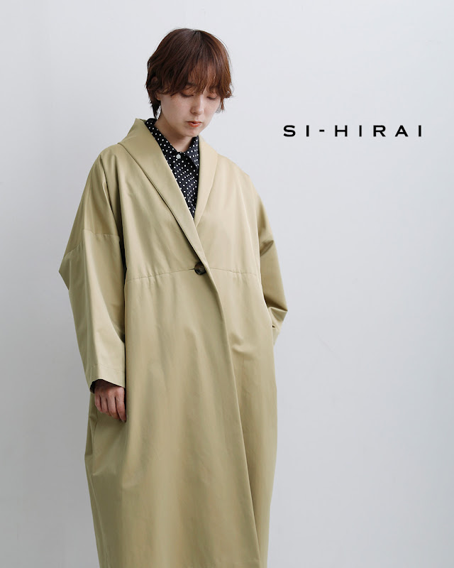 SI-HIRAI スーヒライ コットン ウエストギャザー ローブコート chaw26