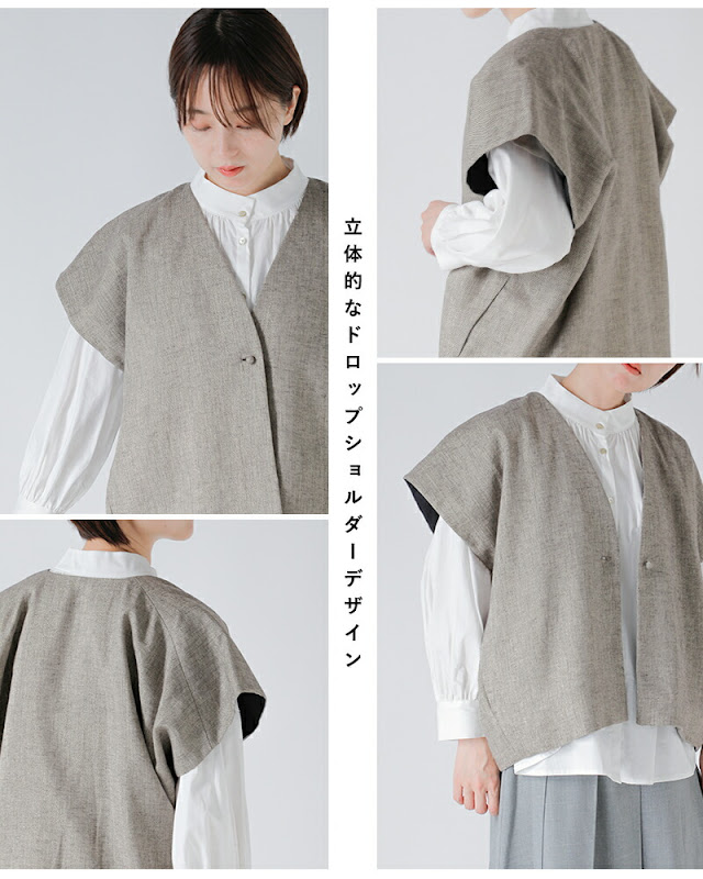40%OFF】 SI-HIRAI スーヒライ グリッターリネン スクエア ジレ chss26