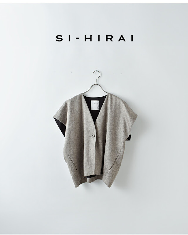SI-HIRAI スーヒライ グリッターリネン スクエア ジレ chss26-7002