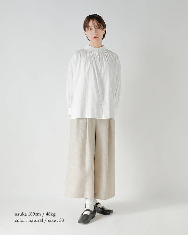 SI-HIRAI スーヒライ グリッターリネン アンクル ワイド パンツ chss26