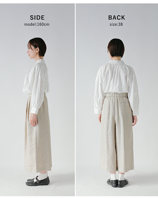 SI-HIRAI スーヒライ グリッターリネン アンクル ワイド パンツ chss26