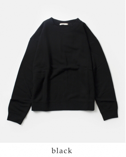 CLOLI クロリ コットン クルーネック タック スウェット シャツ