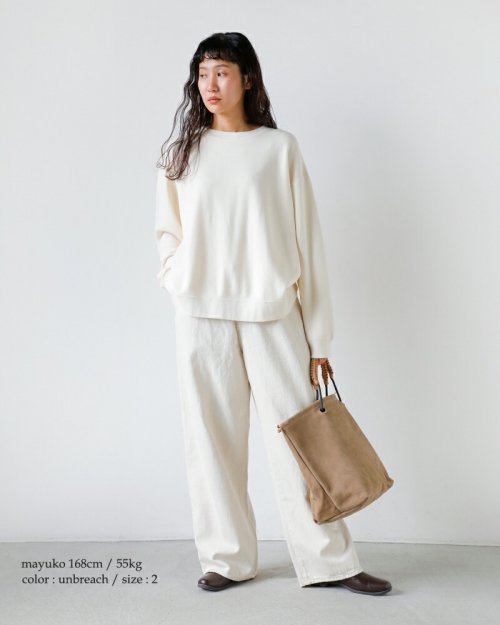 【即納&大特価】 コットン クロリ CLOLI クルーネック シャツ スウェット タック トレーナー+スウェット