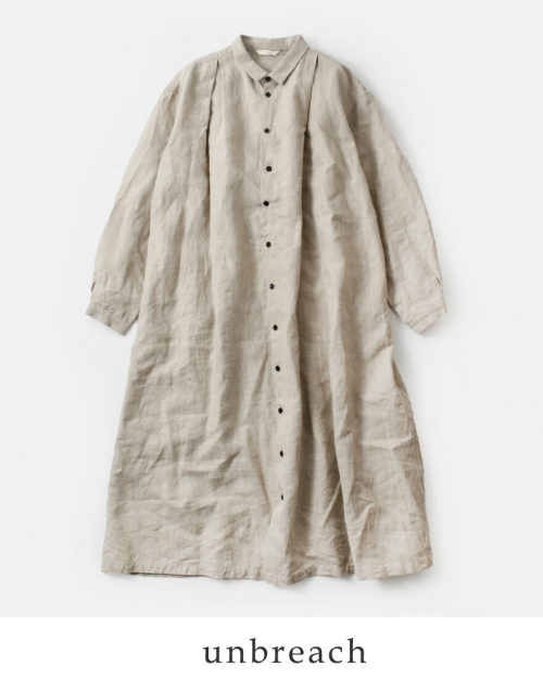 CLOLI クロリ リネン タック シャツ ドレス “LINEN TUCK SHIRT DRESS
