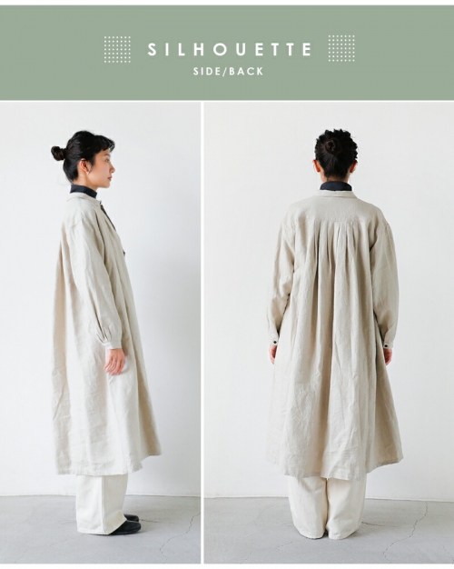 CLOLI クロリ リネン タック シャツ ドレス “LINEN TUCK SHIRT DRESS