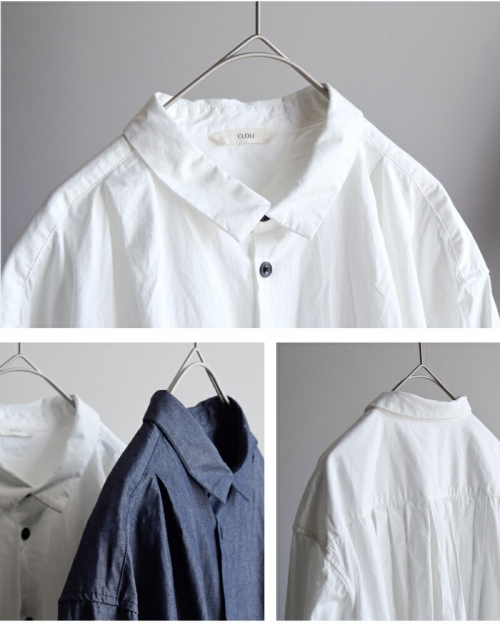 CLOLI クロリ コットンタックシャツドレス “COTTON TUCK SHIRT DRESS