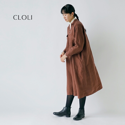 CLOLI クロリ ヘンプ スキッパー ワンピース “HEMP SKIPPER DRESS” cl
